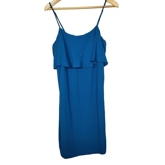 J Crew Women's Sheath Style Pebble Crepe Textured Dress Teal Blue Size 8 - Picture 4 of 15